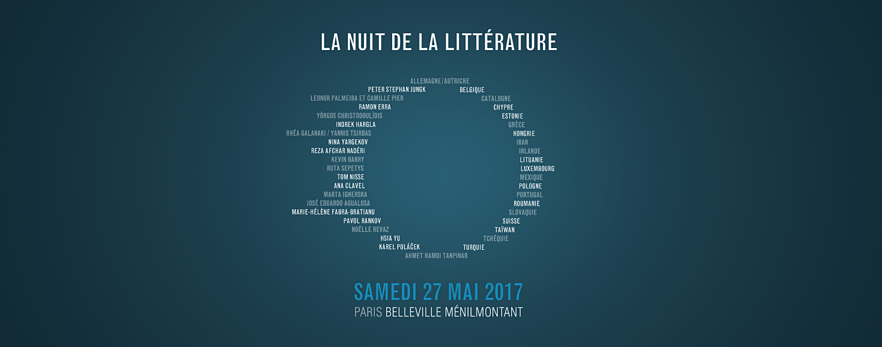 Nuit de la littérature 2017