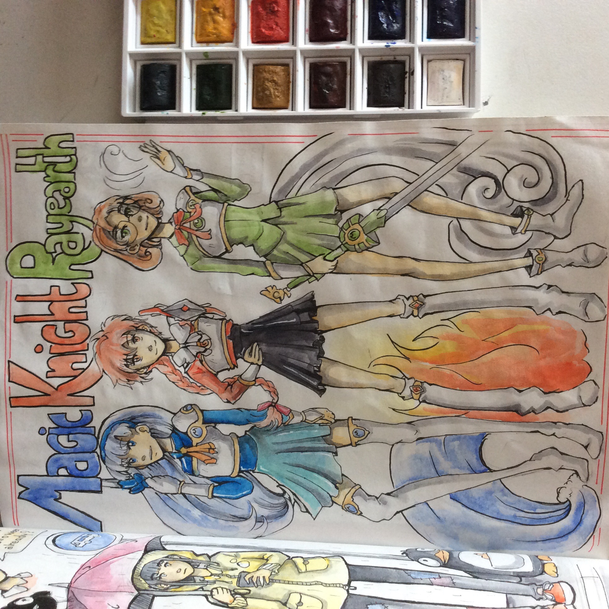 Fanart de l'anime Magic Knight Rayearth (les magical girls de mon enfance &lt;3)
