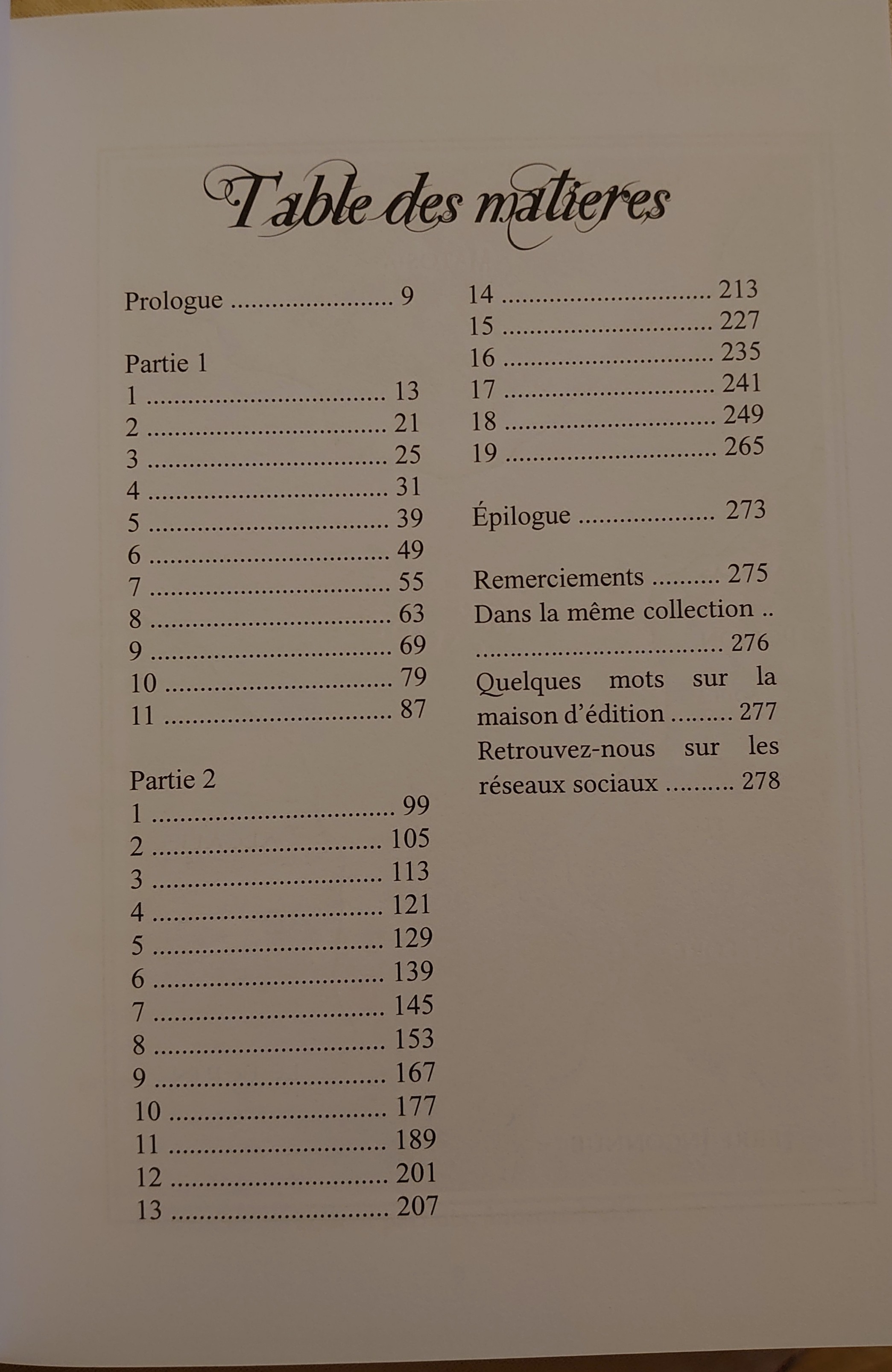 Table des matières L'Affranchie